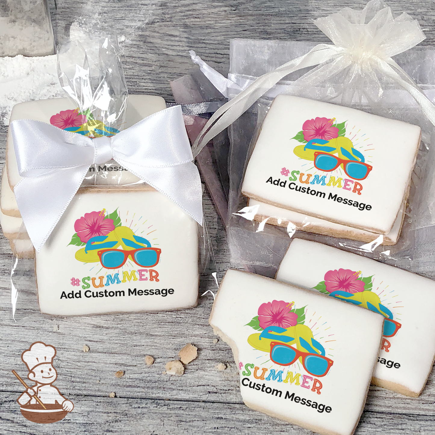 HASHTAG Summer Custom Message Cookies (Rectangle)