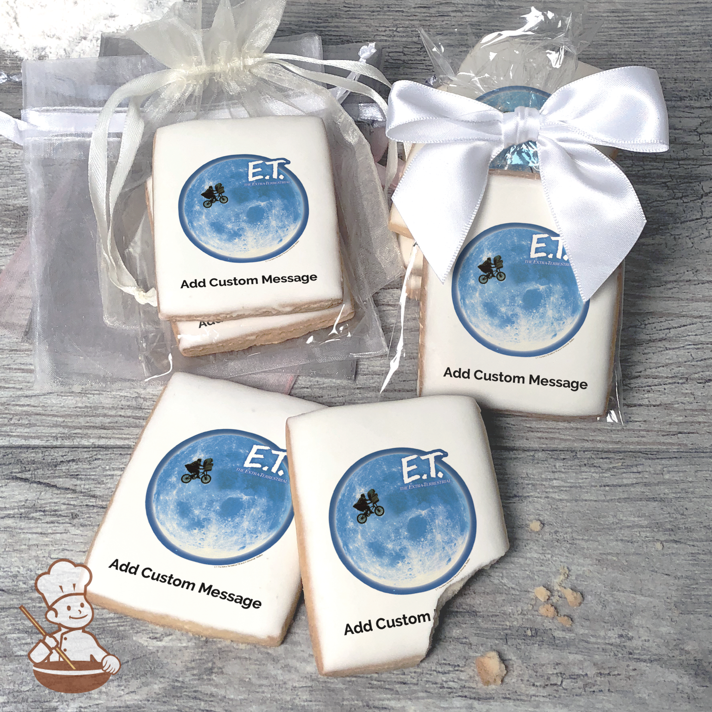 ET The Extra Terrestrial Custom Message Cookies (Rectangle)