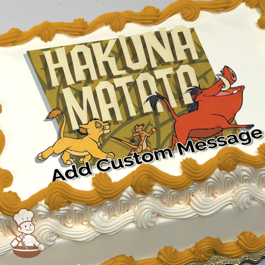 The Lion King Hakuna Matata Photo Cake