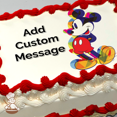 Mickey One Of A Kind Colorful Photo Cake