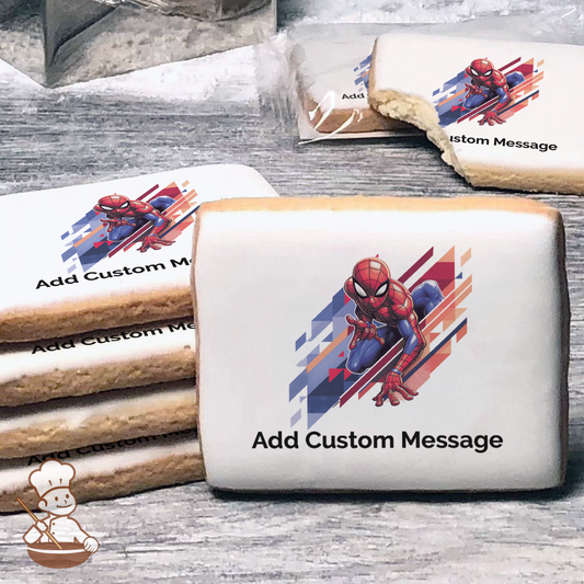 Marvels Spider Man Great Responsibility Custom Message Cookies (Rectangle)