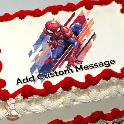 Marvels Spider-Man Great Responsibility Photo Cake