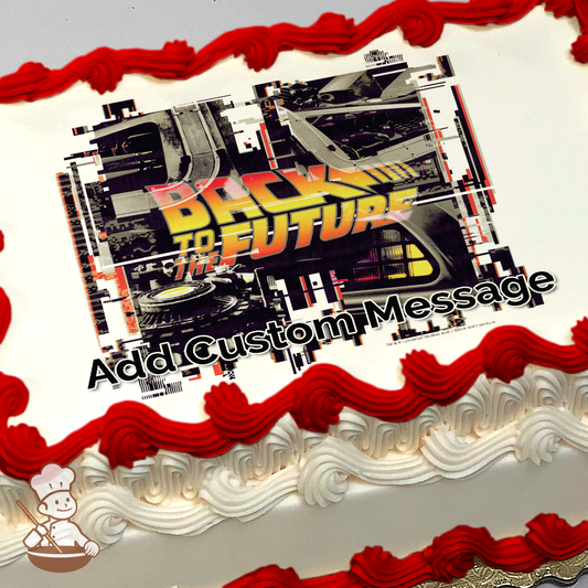 Back To The Future Photo Cake