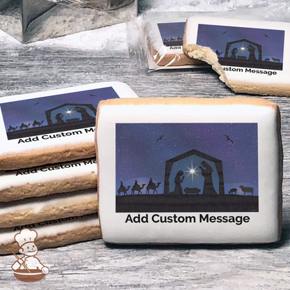 Nativity Custom Message Cookies (Rectangle)