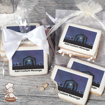 Nativity Custom Message Cookies (Rectangle)