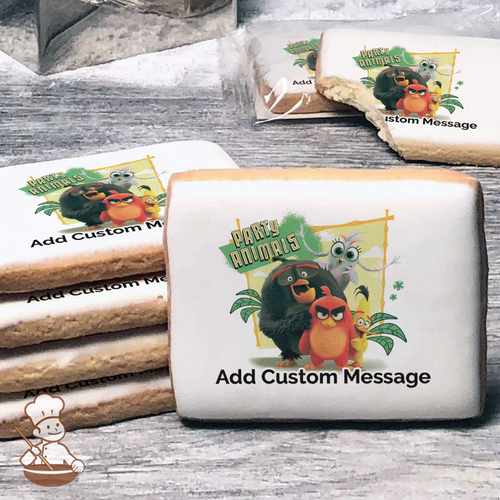 Angry Birds Party Animals Custom Message Cookies (Rectangle)