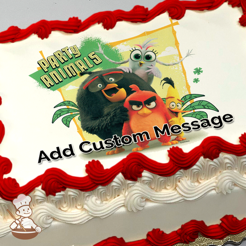 Angry Birds Party Animals Photo Cake