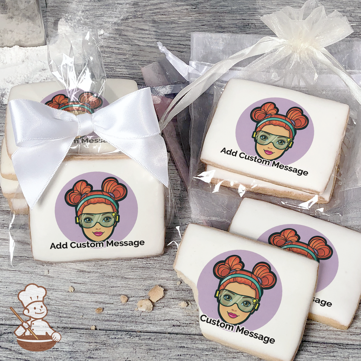 Barbie Machinist Custom Message Cookies (Rectangle)