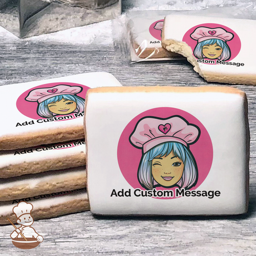 Barbie Baker Custom Message Cookies (Rectangle)