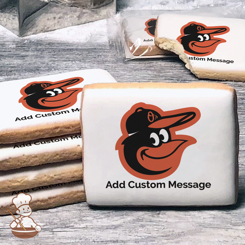 MLB Baltimore Orioles Custom Message Cookies (Rectangle)
