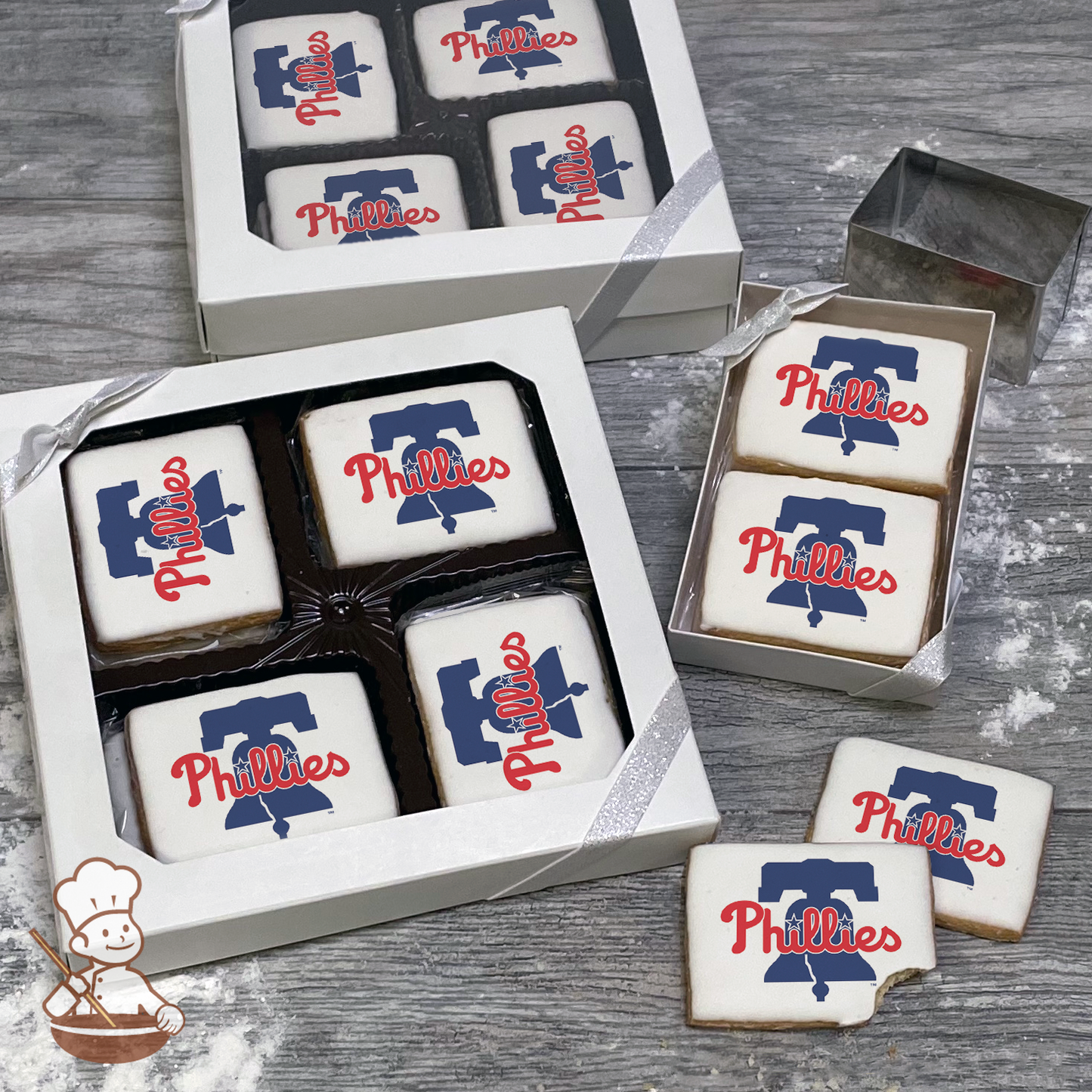 MLB Philadelphia Phillies Cookie Gift Box (Rectangle)