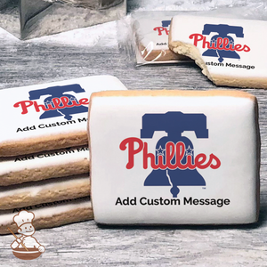 MLB Philadelphia Phillies Custom Message Cookies (Rectangle)
