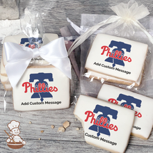 Load image into Gallery viewer, MLB Philadelphia Phillies Custom Message Cookies (Rectangle)