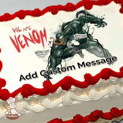 Venom We Are Venom Photo Cake