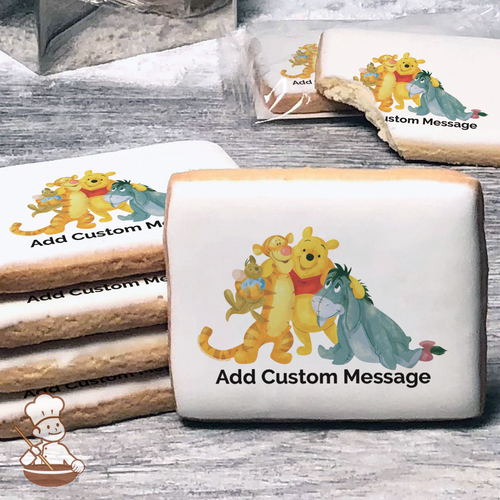 Disney Winnie The Pooh and Friends Custom Message Cookies (Rectangle)