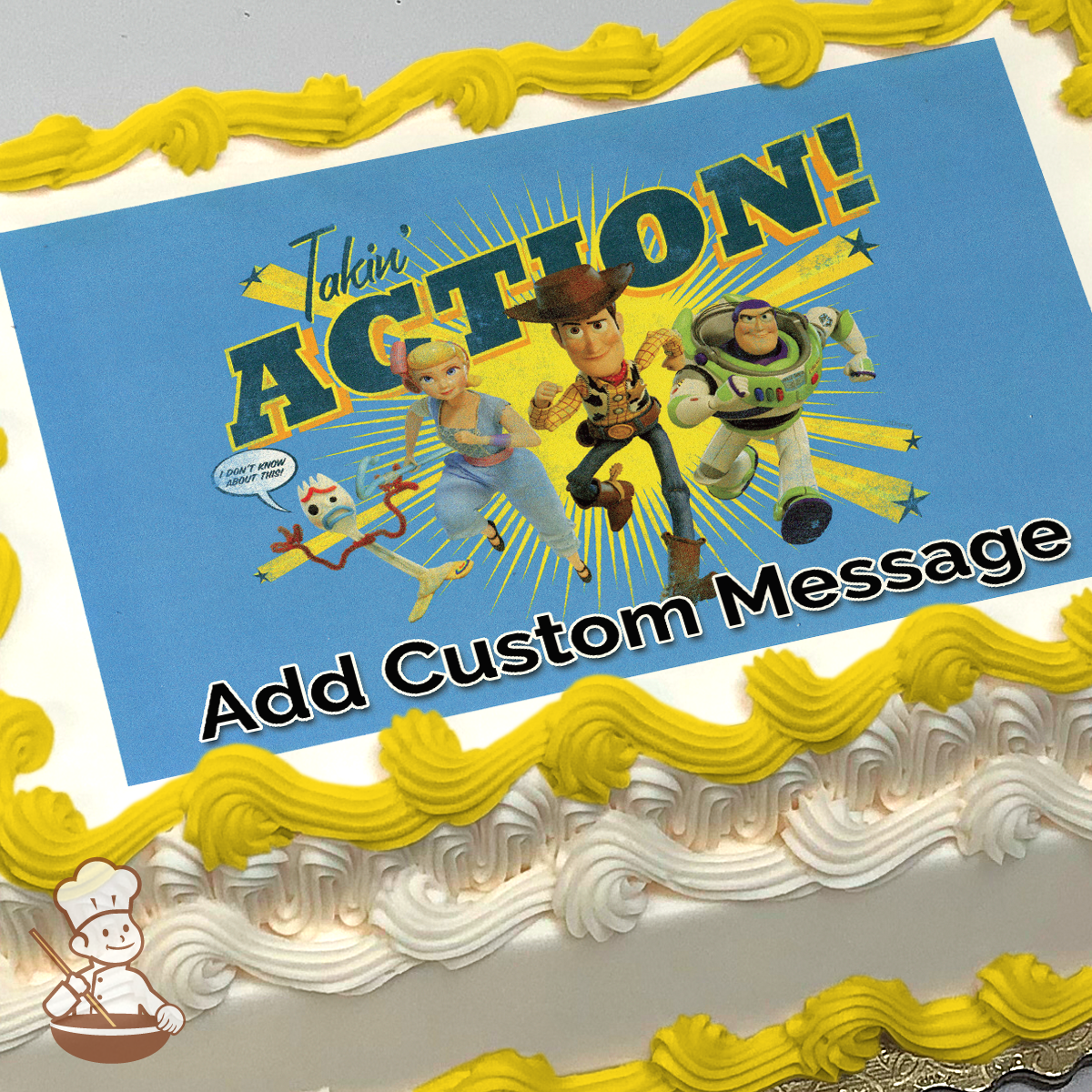 Disney Pixar Toy Story 4 Team Toy Photo Cake