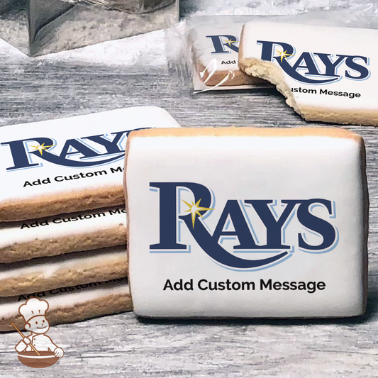 MLB Tampa Bay Rays Custom Message Cookies (Rectangle)