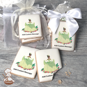 Disney Princess Tiana Custom Message Cookies (Rectangle)