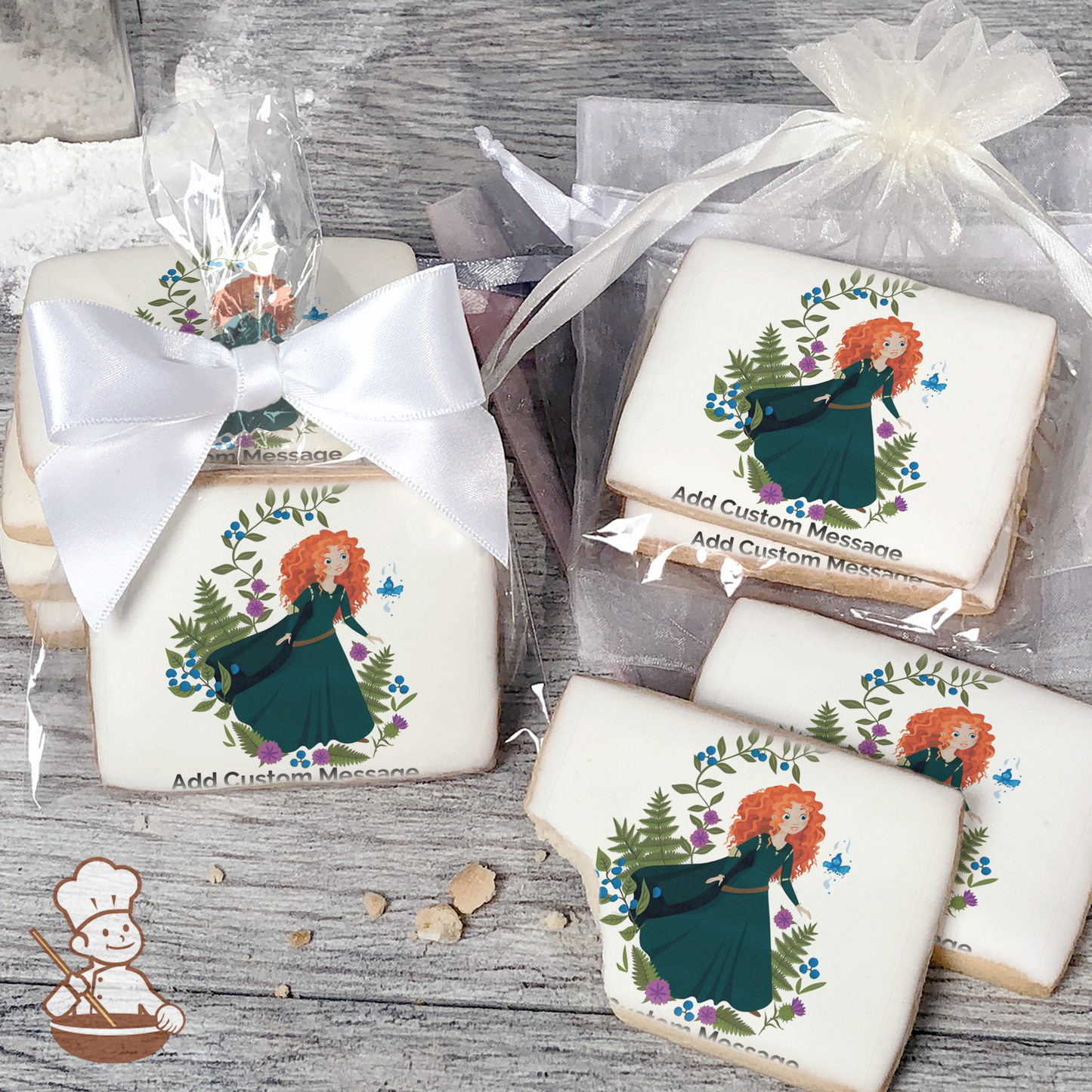 Disney Princess Brave Merida Custom Message Cookies (Rectangle)