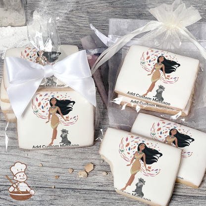 Disney Princess Pocahontas Custom Message Cookies (Rectangle)