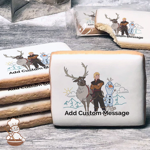 Frozen 2 Olaf, Sven & Kristoff Custom Message Cookies (Rectangle)
