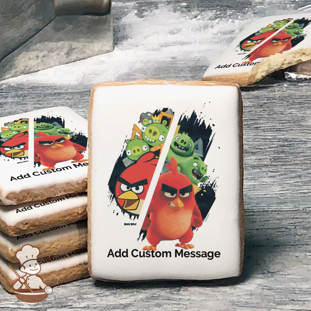 Angry Birds Forever Red Custom Message Cookies (Rectangle)