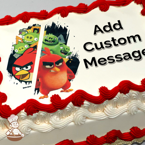 Angry Birds Forever Red Photo Cake