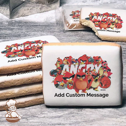 Angry Birds Angry Custom Message Cookies (Rectangle)