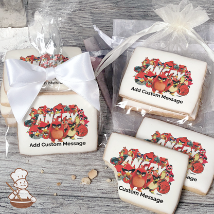 Angry Birds Angry Custom Message Cookies (Rectangle)