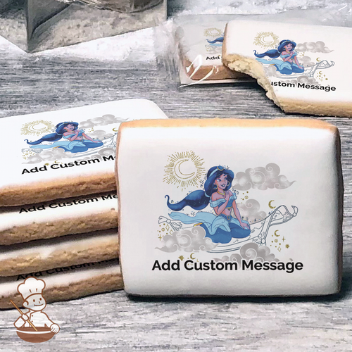 Disney Princess Jasmine Custom Message Cookies (Rectangle)