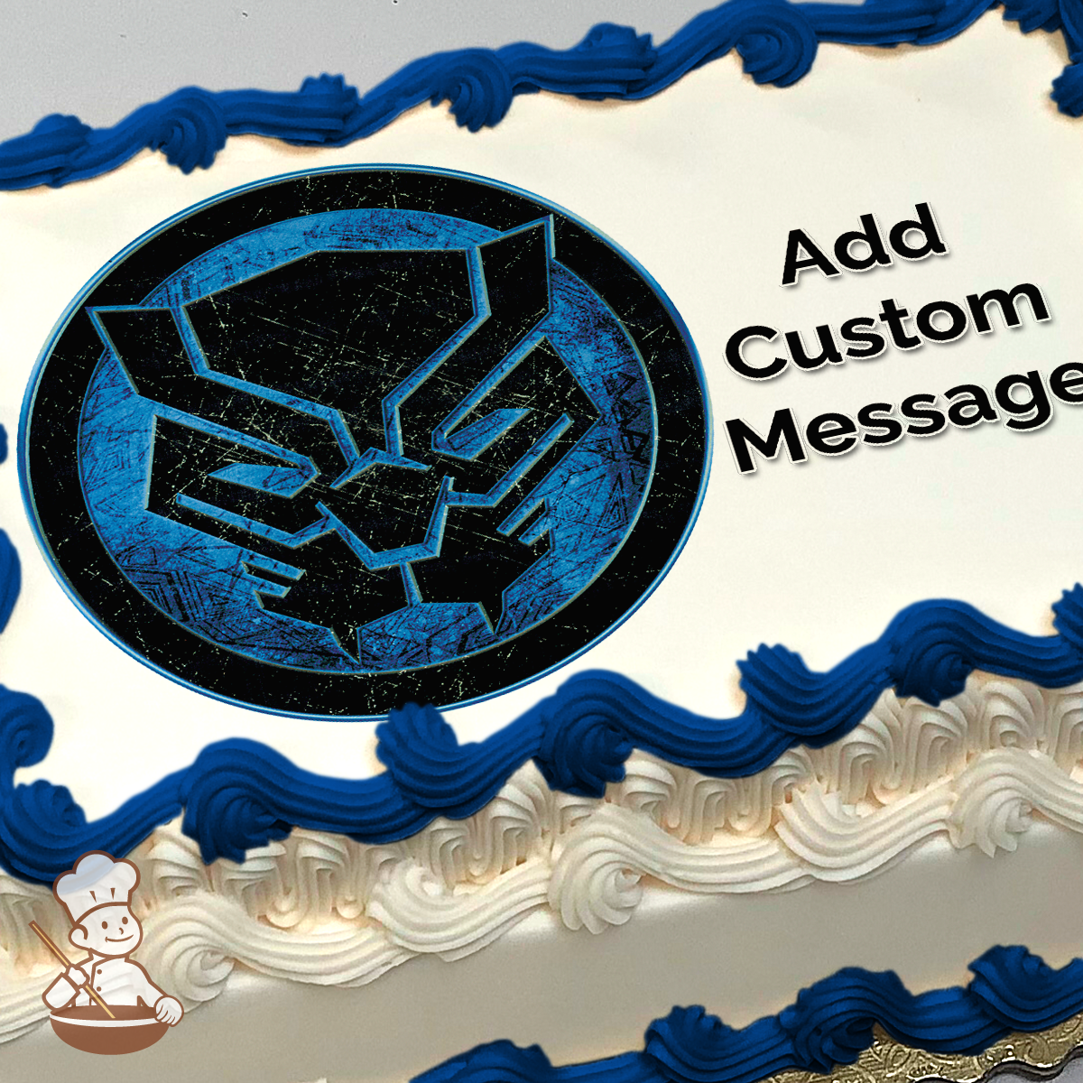 MARVEL Avengers Black Panther Icon Photo Cake