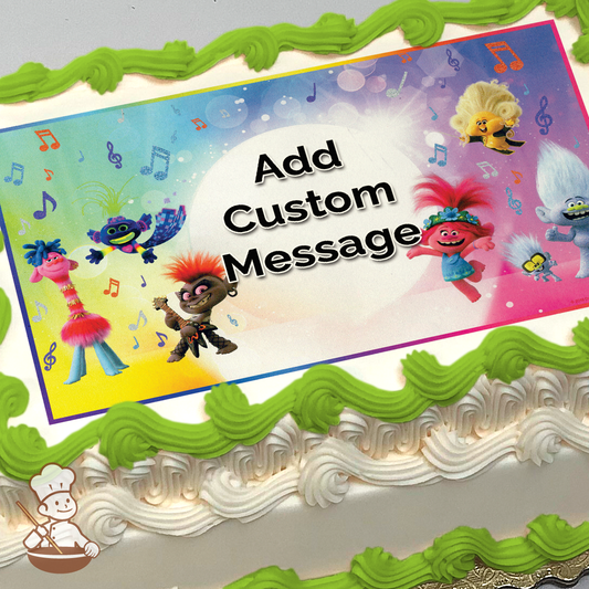 DreamWorks Trolls 2 Upbeat Custom Photo Cake