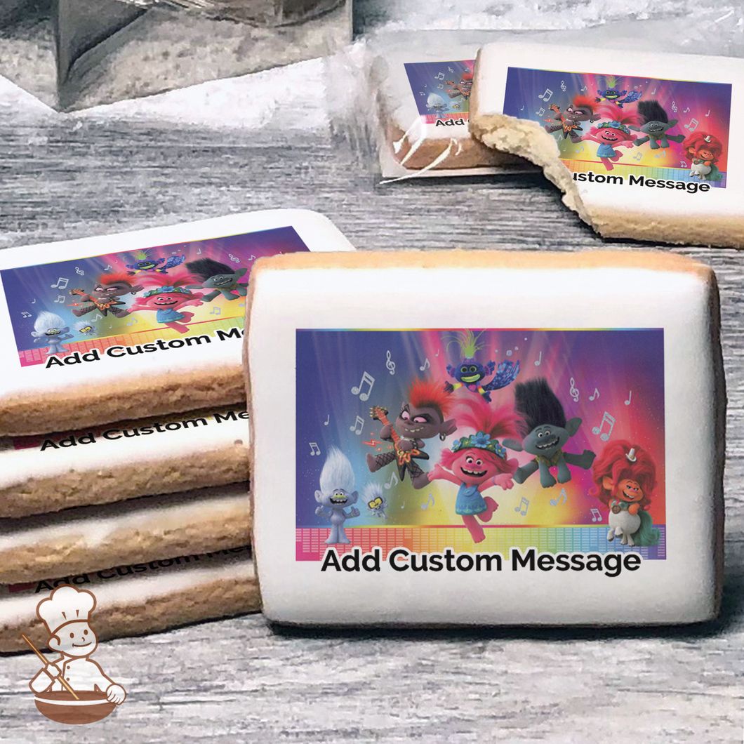 DreamWorks Trolls 2 Great Vibes! Custom Message Cookies (Rectangle)