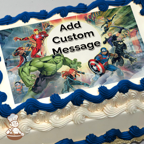 MARVEL Avengers Assemble Custom Photo Cake