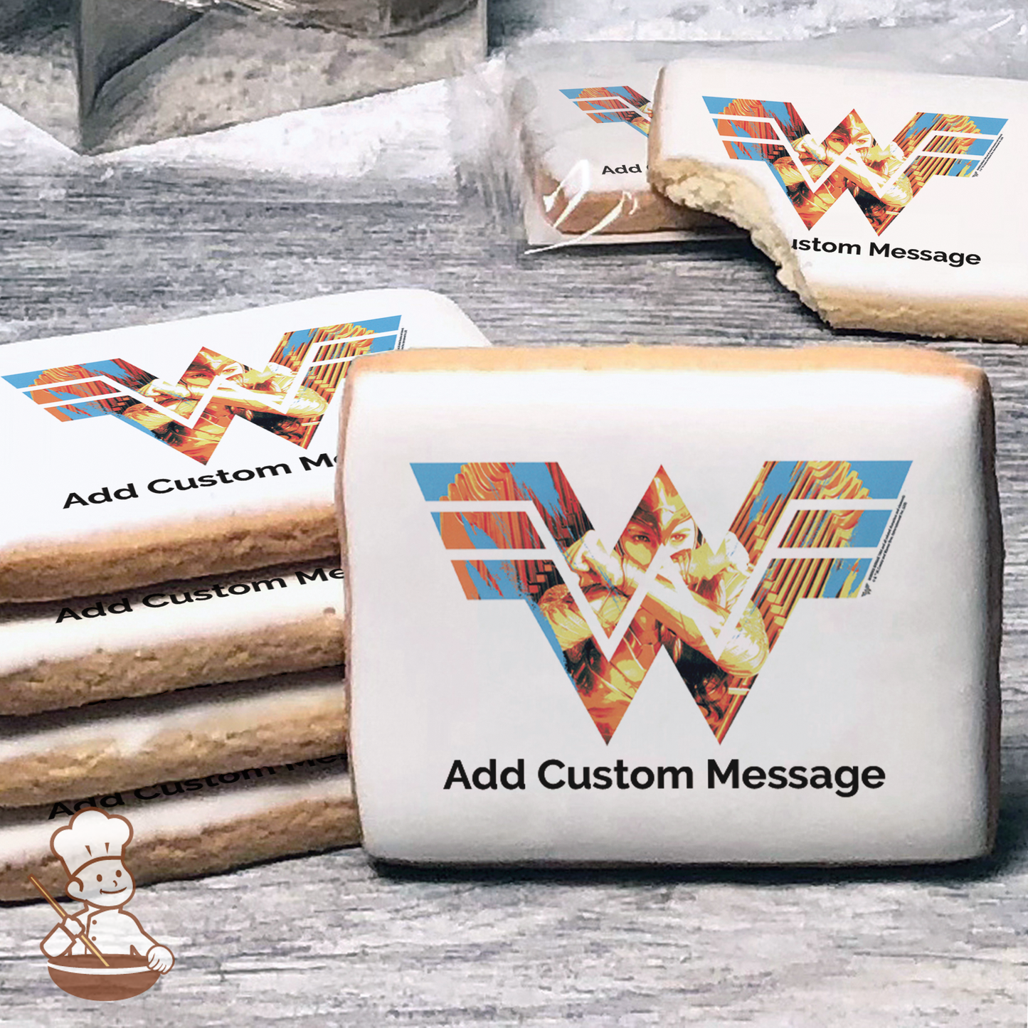Wonder Woman 1984 Fight For Justice Custom Message Cookies (Rectangle)