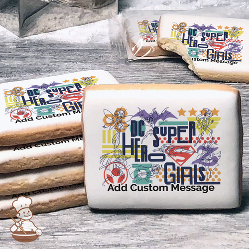 DC Super Hero Girls Justice Custom Message Cookies (Rectangle)