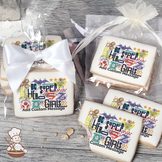DC Super Hero Girls Justice Custom Message Cookies (Rectangle)