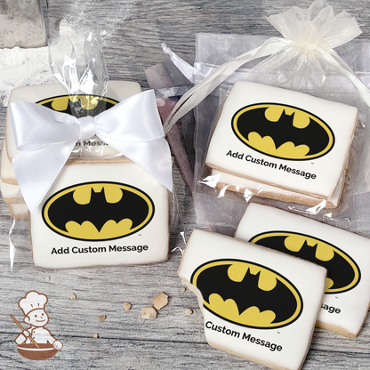Batman Emblem Custom Message Cookies (Rectangle)
