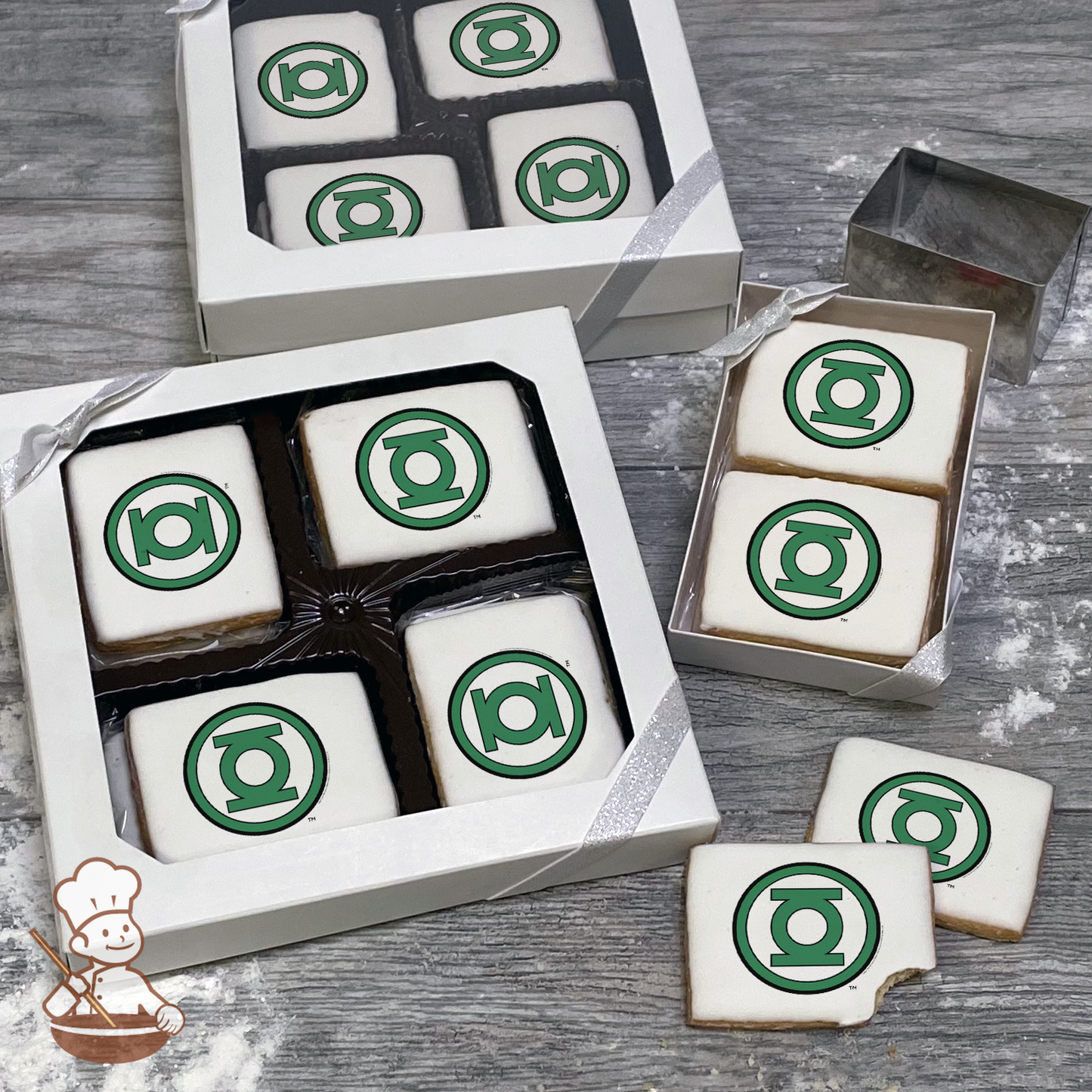 The Green Lantern Cookie Gift Box (Rectangle)