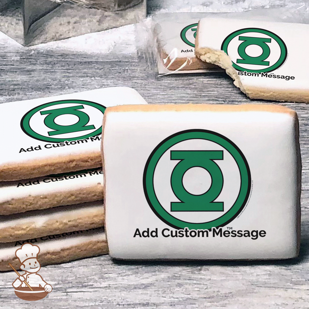 The Green Lantern Custom Message Cookies (Rectangle)