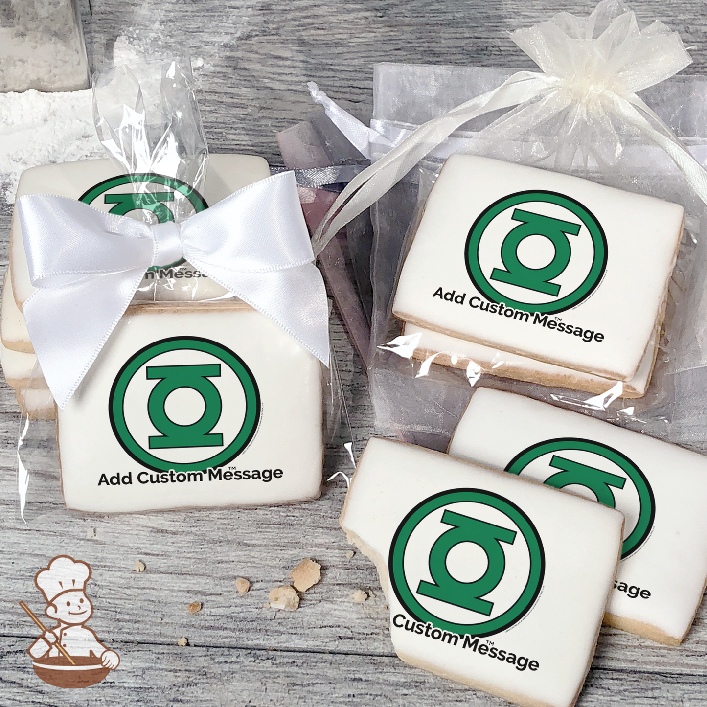 The Green Lantern Custom Message Cookies (Rectangle)