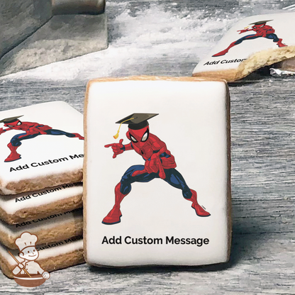 Marvel's Spider-Man Graduation Custom Message Cookies (Rectangle)