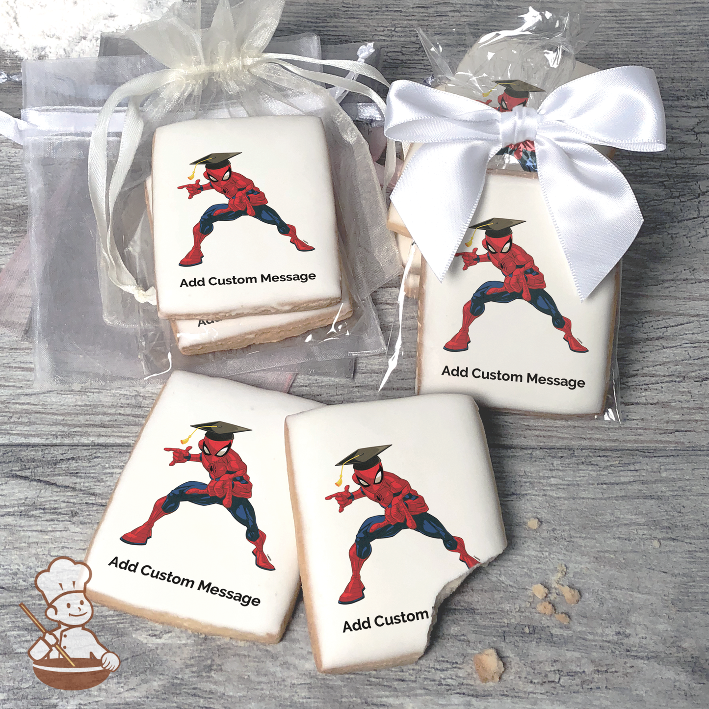 Marvel's Spider-Man Graduation Custom Message Cookies (Rectangle)