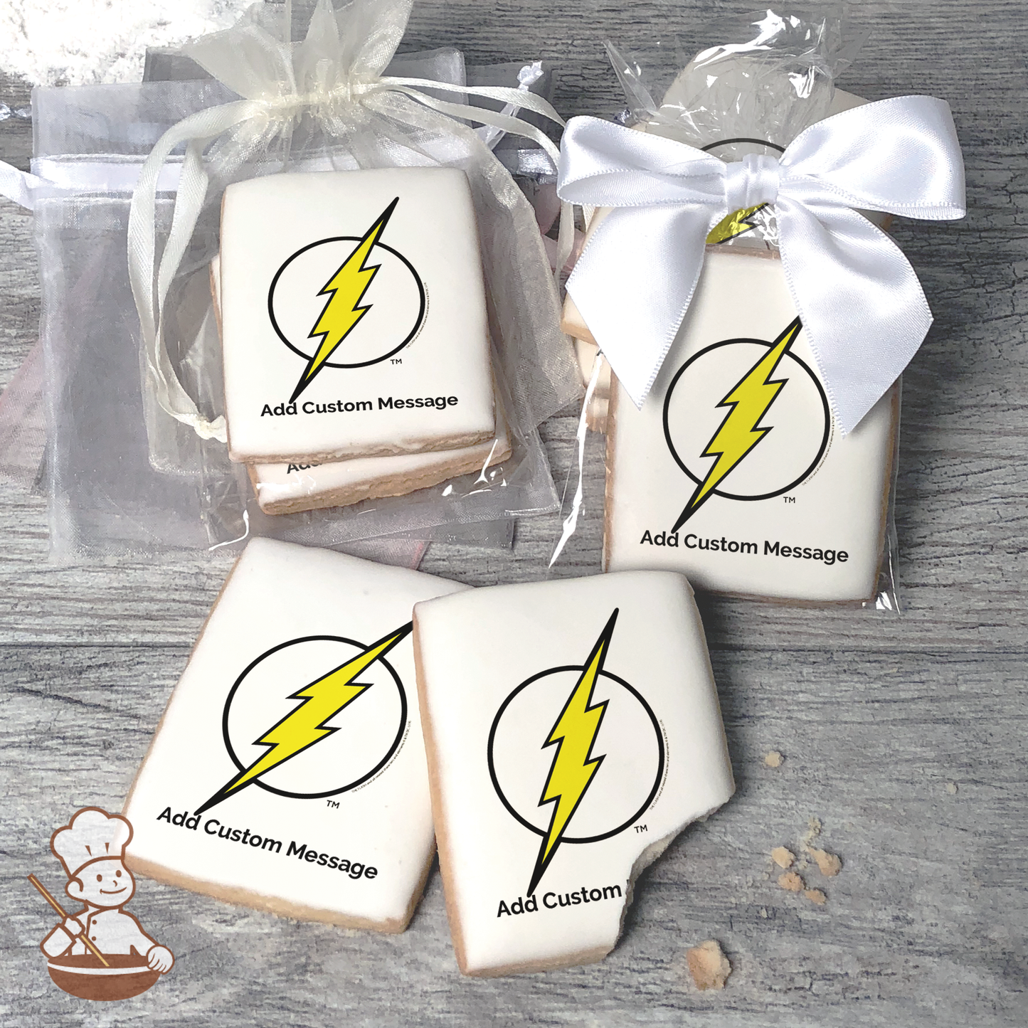 Justice League Flash Custom Message Cookies (Rectangle)