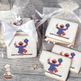 Sesame Street Elmo Graduate Custom Message Cookies (Rectangle)