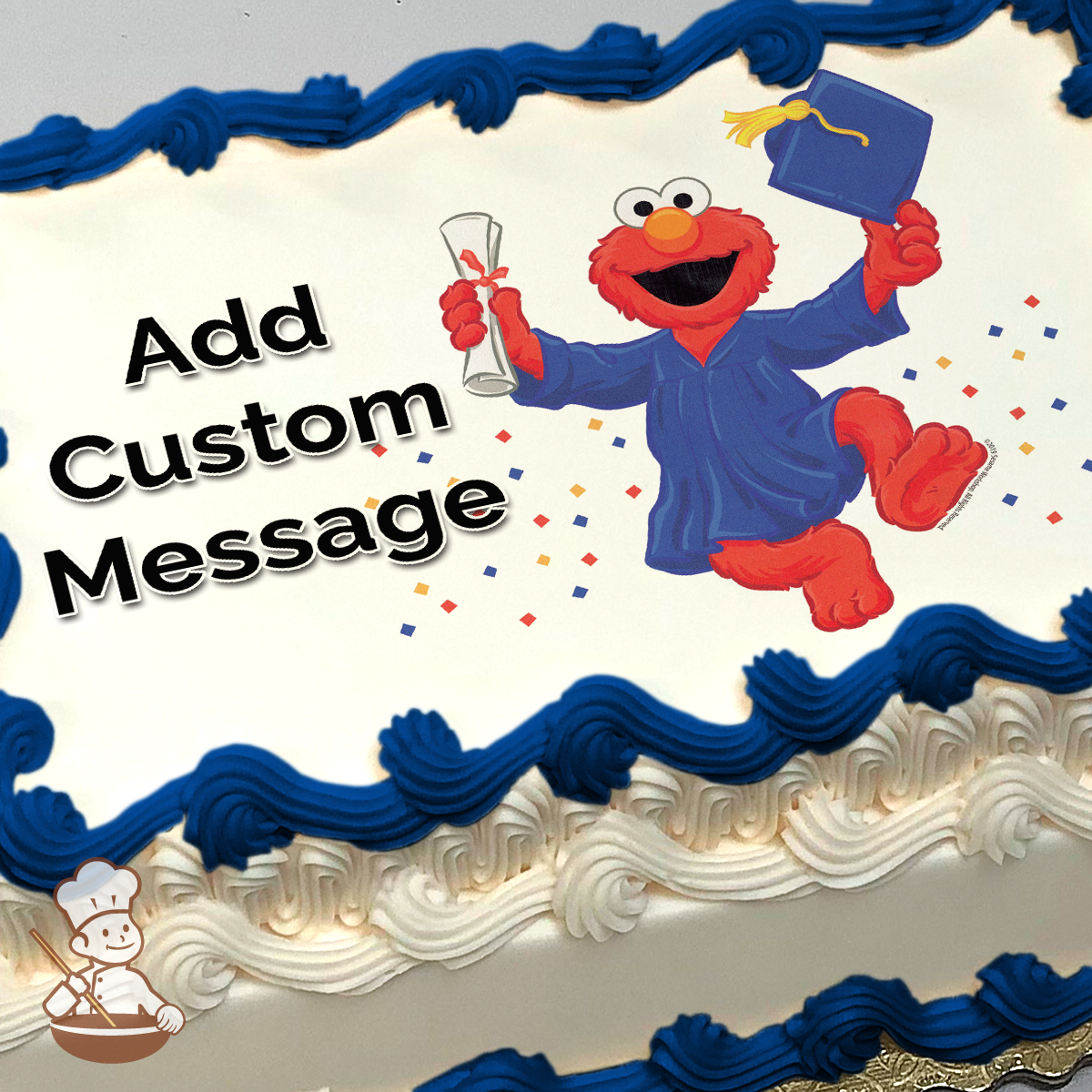 Sesame Street Elmo Graduate Photo Cake