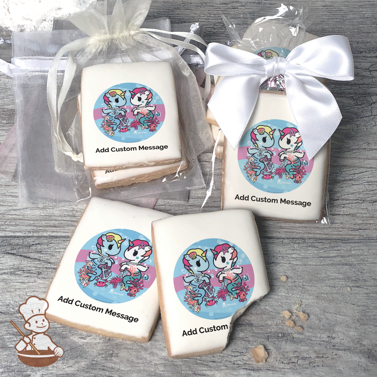 Tokidoki Mermicorno Custom Message Cookies (Rectangle)