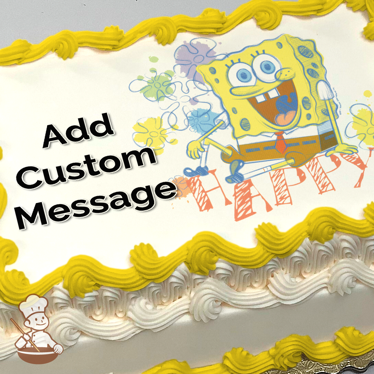 SpongeBob SquarePants Happy Photo Cake