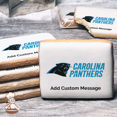 NFL Carolina Panthers Custom Message Cookies (Rectangle)