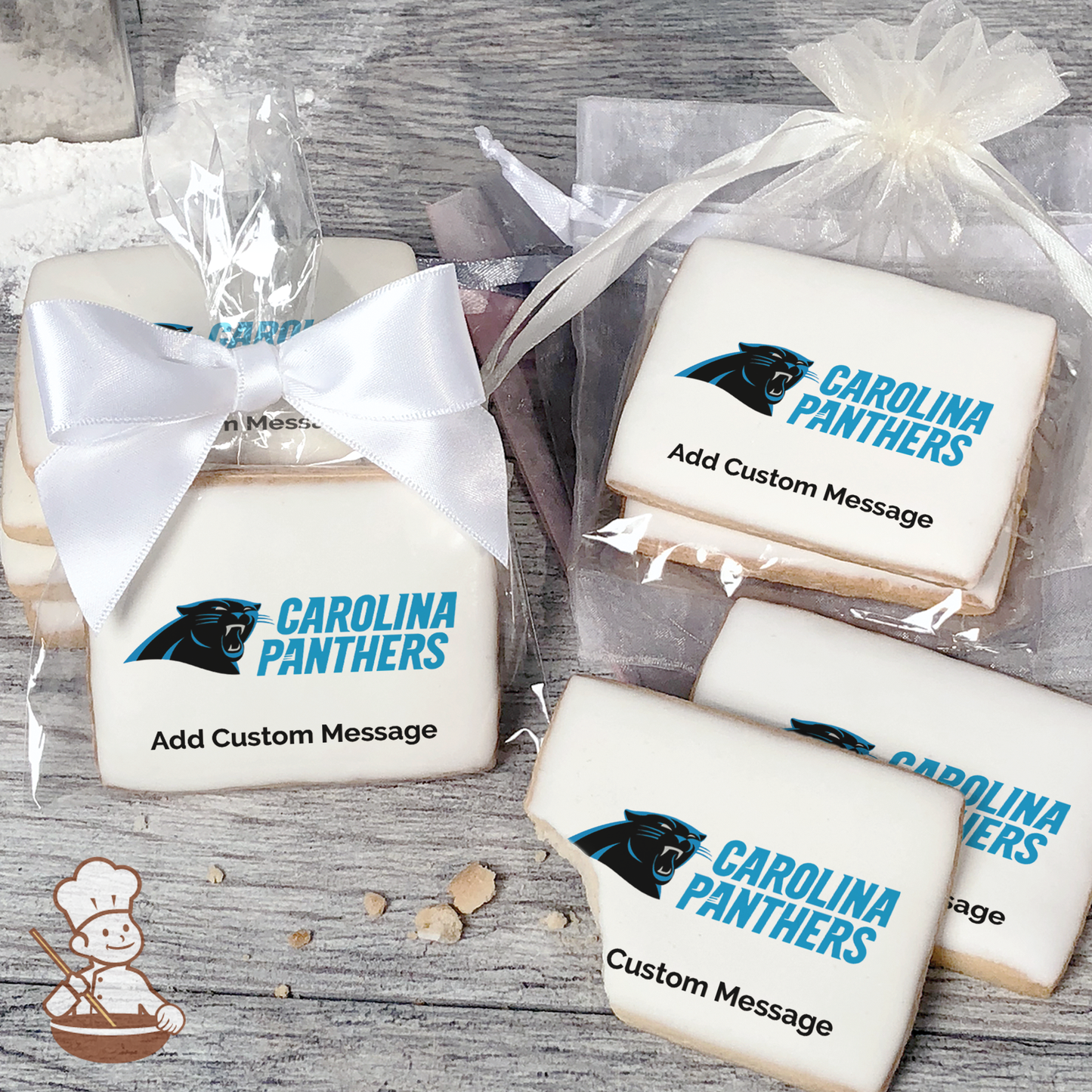 NFL Carolina Panthers Custom Message Cookies (Rectangle)